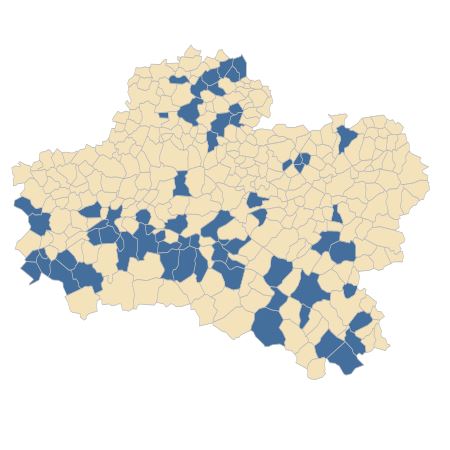 Répartition de Tordylium maximum L. dans le Loiret