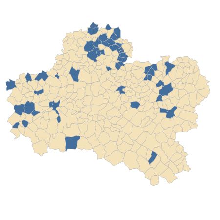 Répartition de Torilis nodosa (L.) Gaertn. subsp. nodosa dans le Loiret