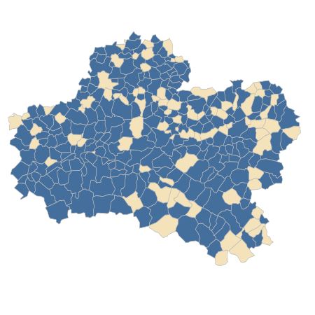 Répartition de Tragopogon pratensis L. dans le Loiret