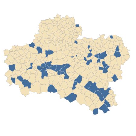 Répartition de Atriplex prostrata Boucher ex DC. dans le Loiret