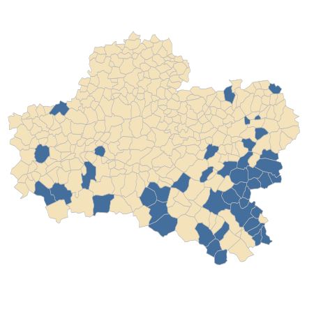 Répartition de Trifolium hybridum L. dans le Loiret