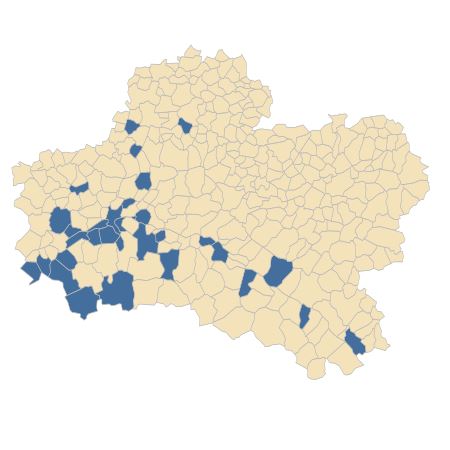 Répartition de Trifolium incarnatum L. dans le Loiret