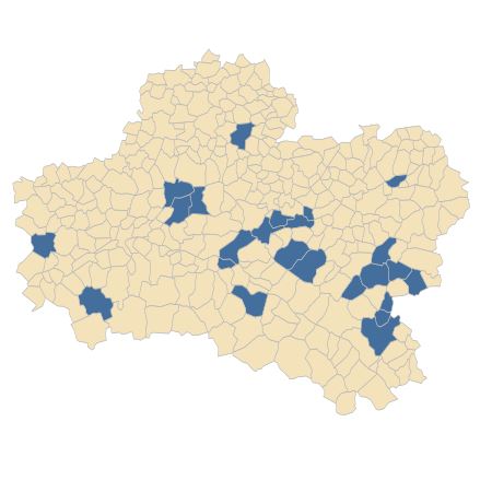 Répartition de Trifolium ochroleucon Huds. dans le Loiret