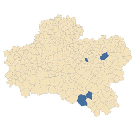 Répartition de Trifolium patens Schreb. dans le Loiret