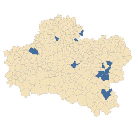 Répartition de Trifolium rubens L. dans le Loiret