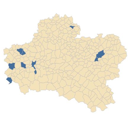 Répartition de Trifolium scabrum L. dans le Loiret