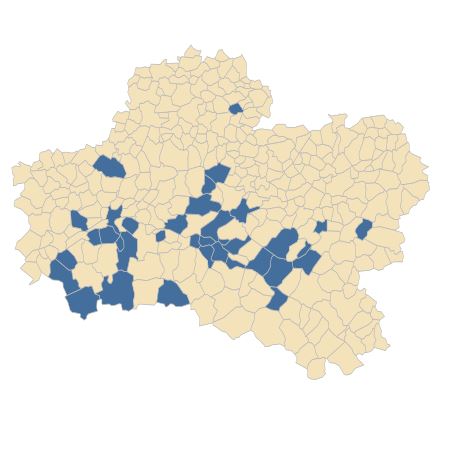 Répartition de Trifolium striatum L. dans le Loiret