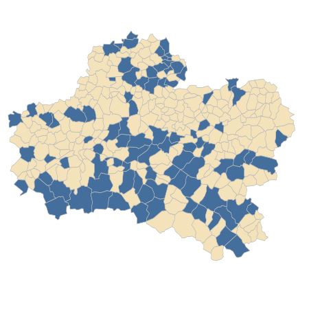 Répartition de Trisetum flavescens (L.) P.Beauv. dans le Loiret