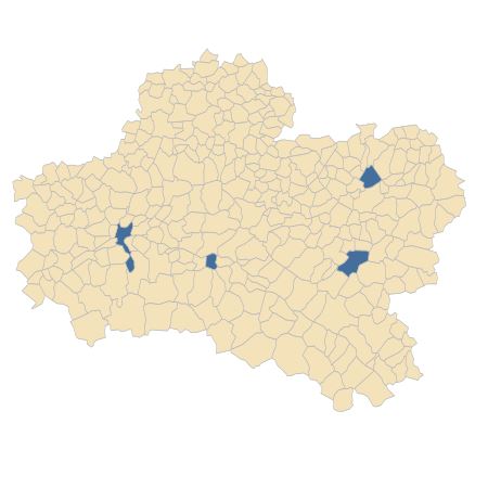 Répartition de Triticum aestivum L. dans le Loiret