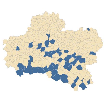 Répartition de Ulex europaeus L. dans le Loiret