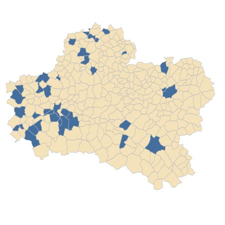 Répartition de Urtica urens L. dans le Loiret