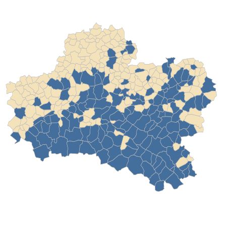 Répartition de Valeriana officinalis L. dans le Loiret