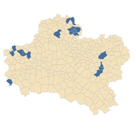 Répartition de Valerianella eriocarpa Desv. dans le Loiret