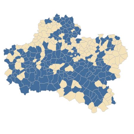 Répartition de Valerianella locusta (L.) Laterr. dans le Loiret