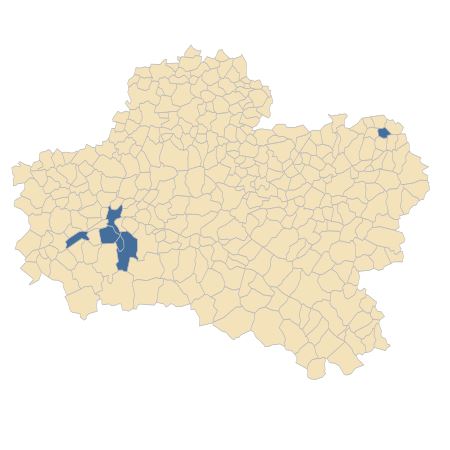 Répartition de Verbena bonariensis L. dans le Loiret