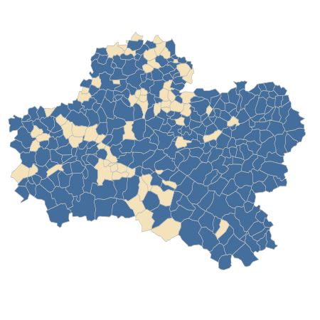 Répartition de Verbena officinalis L. dans le Loiret