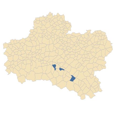 Répartition de Veronica verna L. dans le Loiret