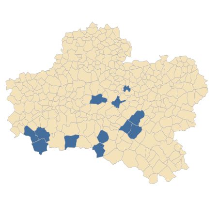 Répartition de Baldellia ranunculoides (L.) Parl. dans le Loiret