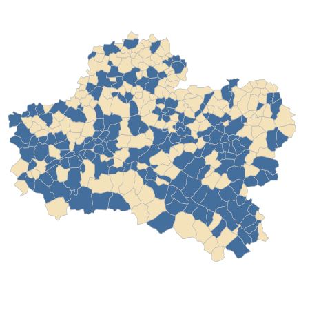 Répartition de Vicia cracca L. dans le Loiret