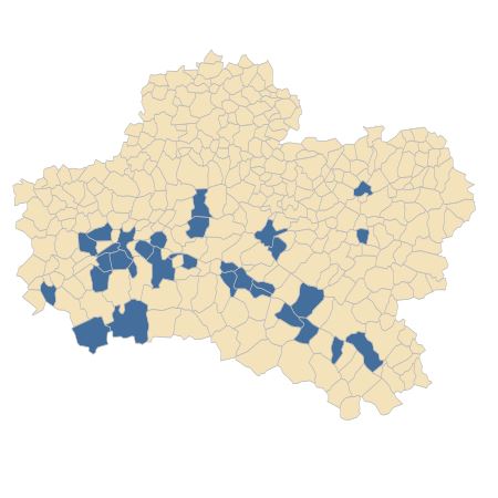 Répartition de Vicia lathyroides L. dans le Loiret