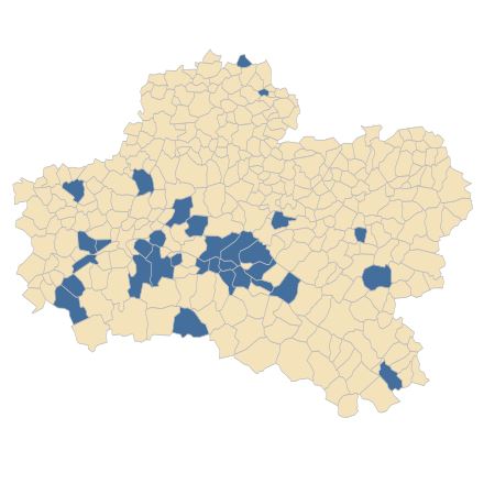 Répartition de Vicia lutea L. dans le Loiret