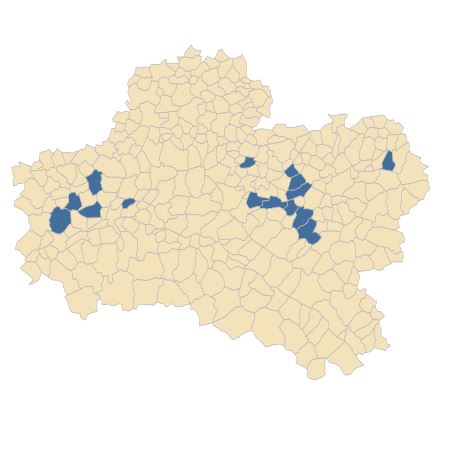 Répartition de Vicia pannonica Crantz dans le Loiret