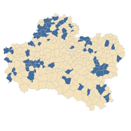 Répartition de Ballota nigra L. dans le Loiret