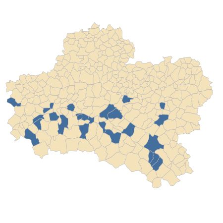 Répartition de Vicia villosa Roth dans le Loiret