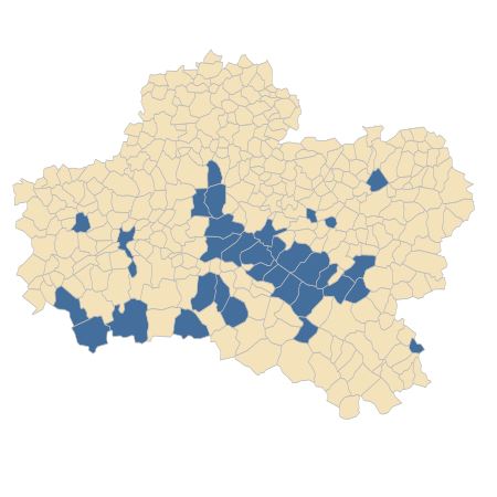 Répartition de Viola canina L. dans le Loiret