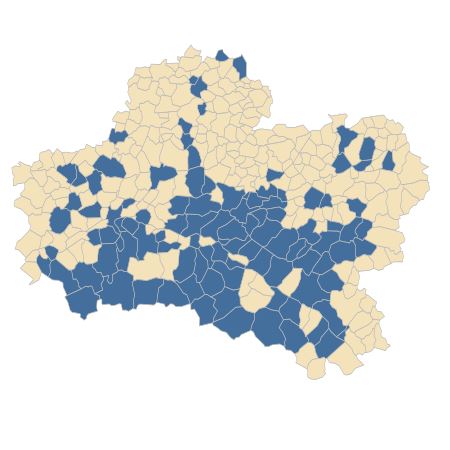 Répartition de Vulpia bromoides (L.) Gray dans le Loiret