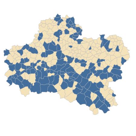 Répartition de Vulpia myuros (L.) C.C.Gmel. dans le Loiret