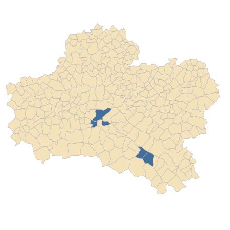 Répartition de Xanthium strumarium L. dans le Loiret