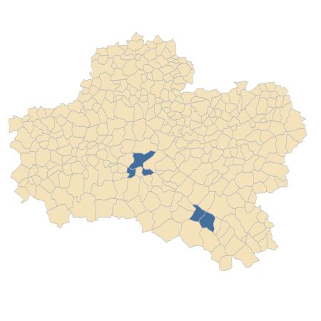 Répartition de Xanthium strumarium L. dans le Loiret