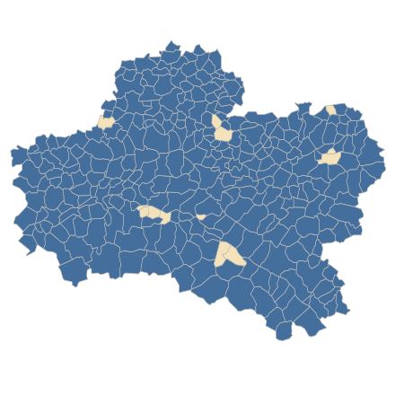 Répartition de Bellis perennis L. dans le Loiret