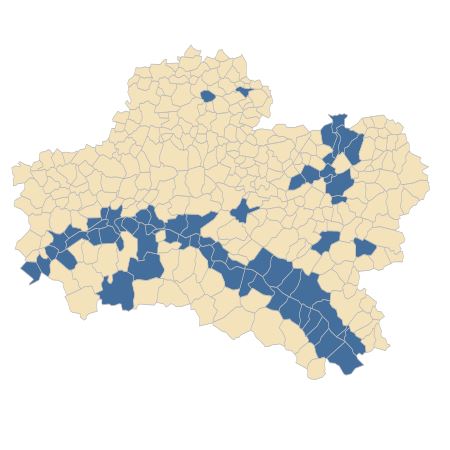 Répartition de Acer negundo L. dans le Loiret