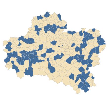 Répartition de Acer platanoides L. dans le Loiret