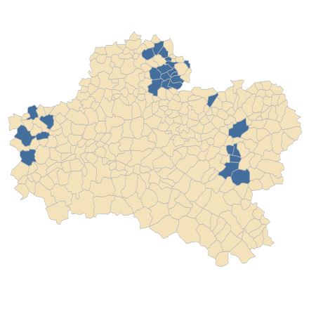 Répartition de Ajuga chamaepitys (L.) Schreb. dans le Loiret