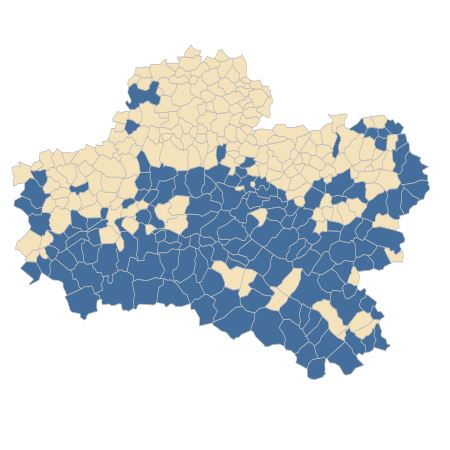 Répartition de Alopecurus pratensis L. dans le Loiret