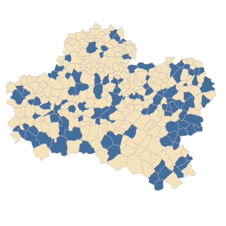 Répartition de Atriplex patula L. dans le Loiret