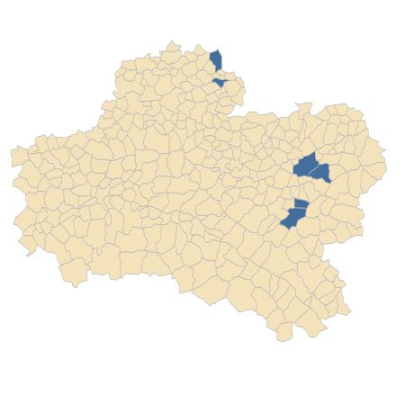 Répartition de Berberis vulgaris L. dans le Loiret