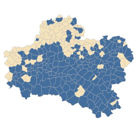 Répartition de Campanula rapunculus L. dans le Loiret