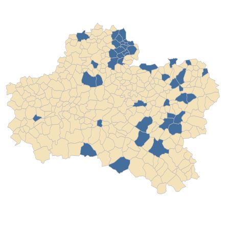 Répartition de Campanula rotundifolia L. dans le Loiret