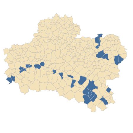 Répartition de Cardamine impatiens L. dans le Loiret