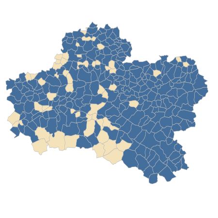 Répartition de Cornus sanguinea L. dans le Loiret