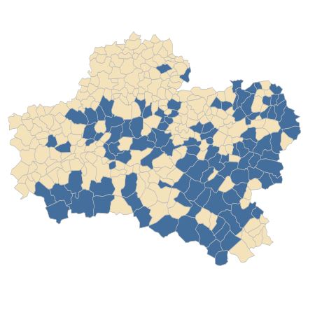 Répartition de Dianthus armeria L. dans le Loiret