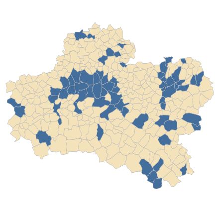 Répartition de Fagus sylvatica L. dans le Loiret