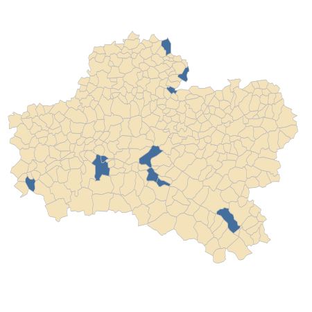 Répartition de Fragaria viridis Weston dans le Loiret