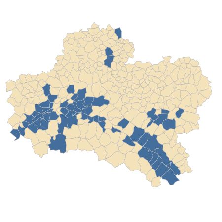 Répartition de Galanthus nivalis L. dans le Loiret