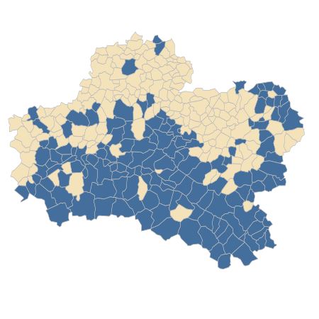 Répartition de Gnaphalium uliginosum L. dans le Loiret