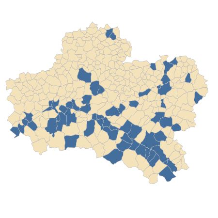 Répartition de Herniaria glabra L. dans le Loiret